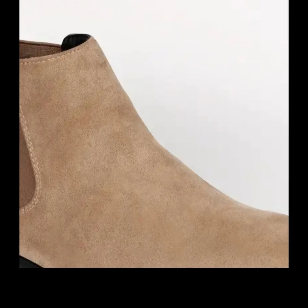 NEW MEN FASHIONABLE TAN CHELSEA ANKLE HIGH BOOTS SIZE 10-10.5